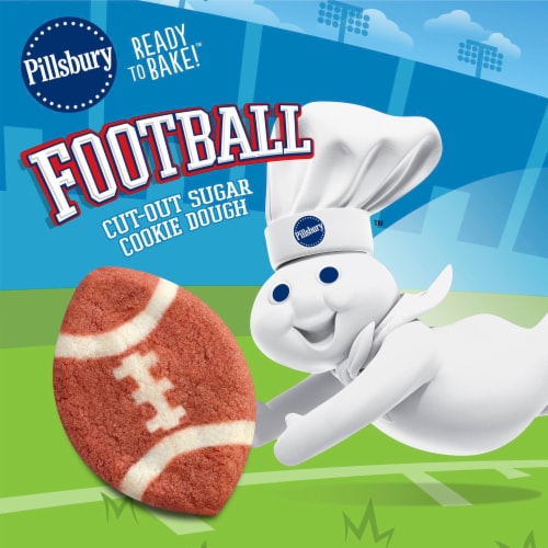 Pillsbury Ready to Bake! Football Cut-Out Sugar Cookie Dough Perspective: back