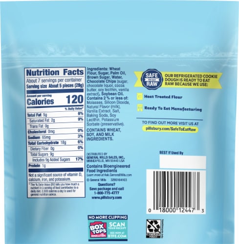 Pillsbury Chocolate Chip Cookie Dough Poppins™ Perspective: back