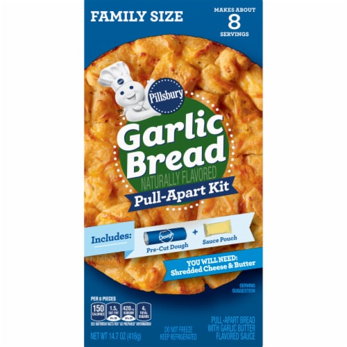 Pillsbury™ Garlic Bread Dough and Sauce Pull Apart Kit Perspective: back