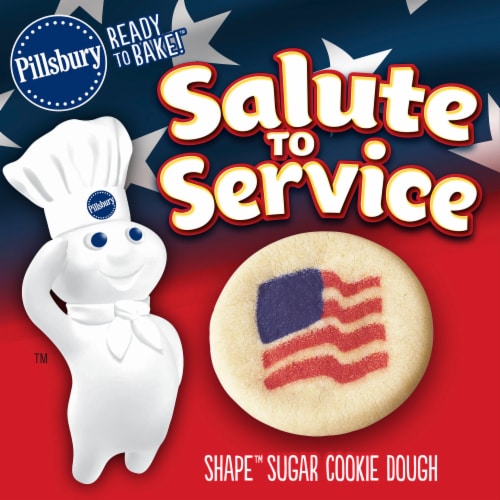Pillsbury Ready to Bake! Salute To Service Shape Sugar Cookie Dough Perspective: back