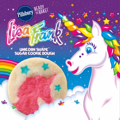 Pillsbury Lisa Frank Unicorn Shape Spring Edition Cookie Dough Perspective: back