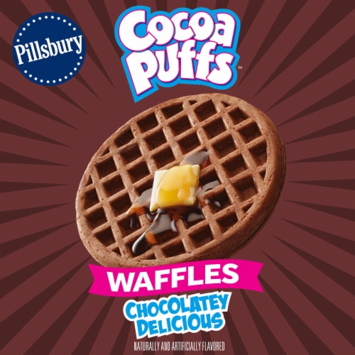 Pillsbury™ Cocoa Puffs™ Frozen Waffles Perspective: back