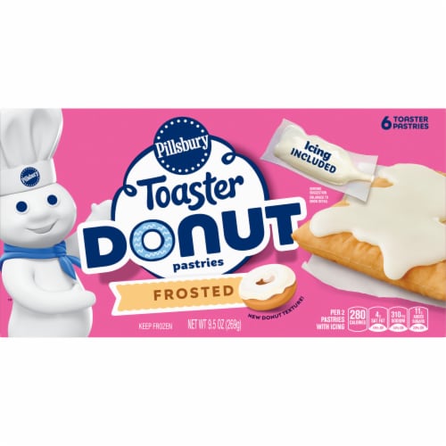 Pillsbury Frosted Toaster Donut Pastries 6 Count, 9.5 OZ Perspective: back
