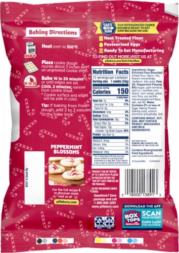 Pillsbury Candy Cane Cookie Dough Perspective: back