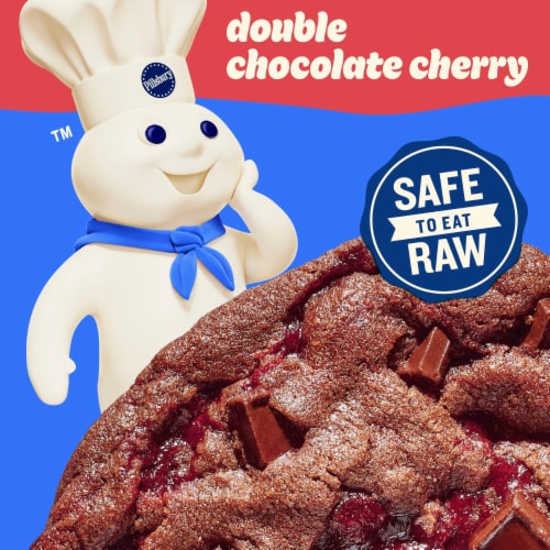 Pillsbury Ready to Bake! Big Cookies Double Chocolate Cherry Cookie Dough Perspective: back