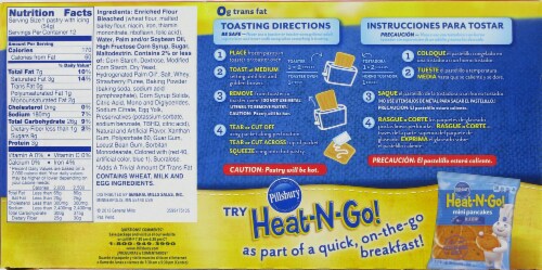 Pillsbury Strawberry Toaster Strudel Perspective: back