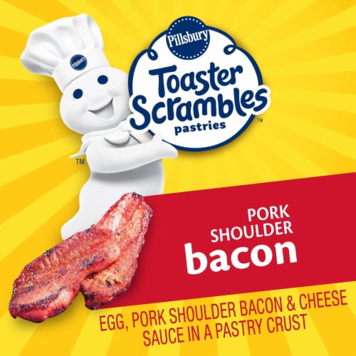 Pillsbury Bacon Toaster Scrambles Frozen Breakfast Pastries Perspective: back