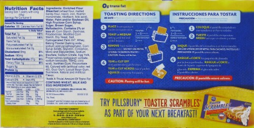 Pillsbury Cinnamon Roll Toaster Strudel Perspective: back