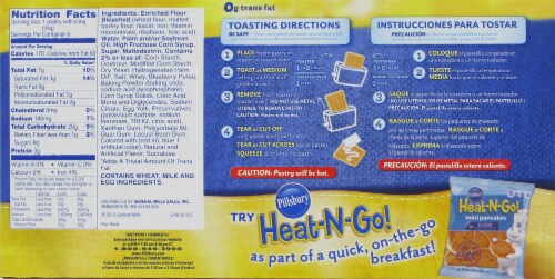 Pillsbury Blueberry Toaster Strudel Perspective: back