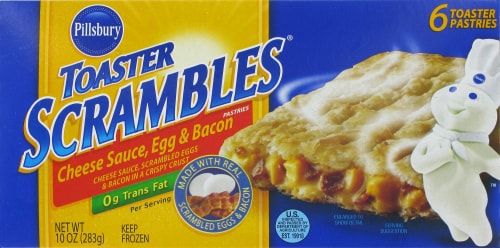 Pillsbury Cheese Egg & Bacon Toaster Scrambles Perspective: back