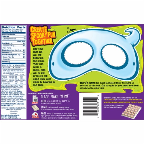 Pillsbury Ready to Bake! Ghost Sugar Cookie Dough Perspective: back
