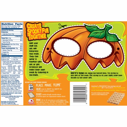 Pillsbury Ready to Bake! Pumpkin Sugar Cookie Dough Perspective: back