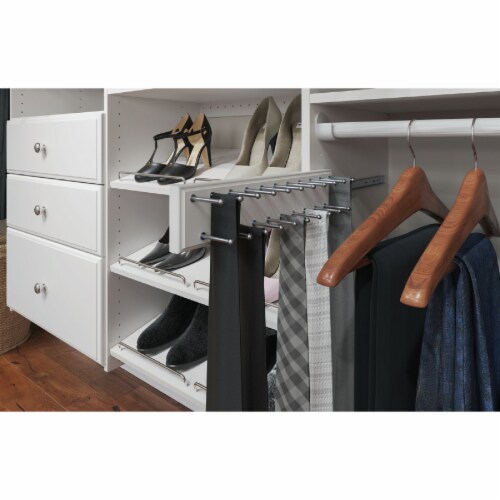 Easy Track Sliding Tie Rack Perspective: back