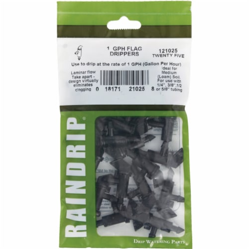 Raindrip 1 GPH Flag Dripper (25-Pack) 121025B Perspective: back