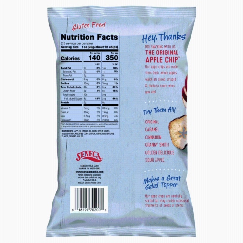 Seneca Chips - Caramel 2.5oz Perspective: back