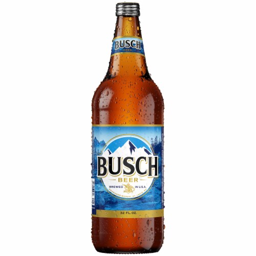 Busch Beer Single Bottle Perspective: back