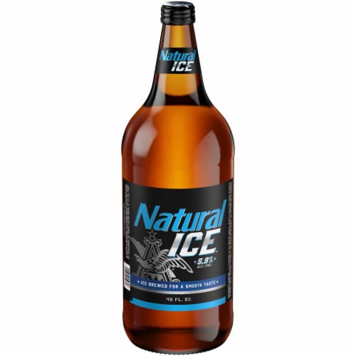 Natural Ice American Lager Beer Perspective: back