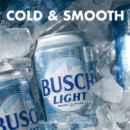 Busch Light American Lager Beer Perspective: back