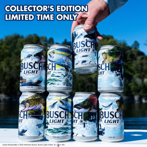 Busch Light Lager Beer Perspective: back