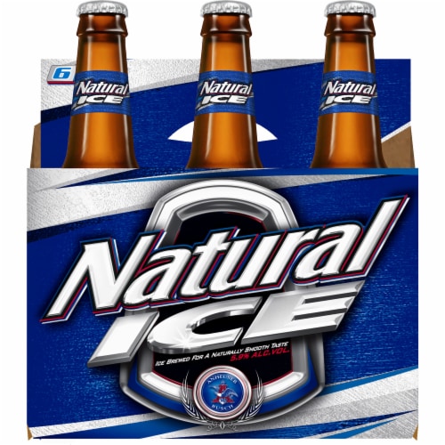 Natural Ice Lager Beer Perspective: back