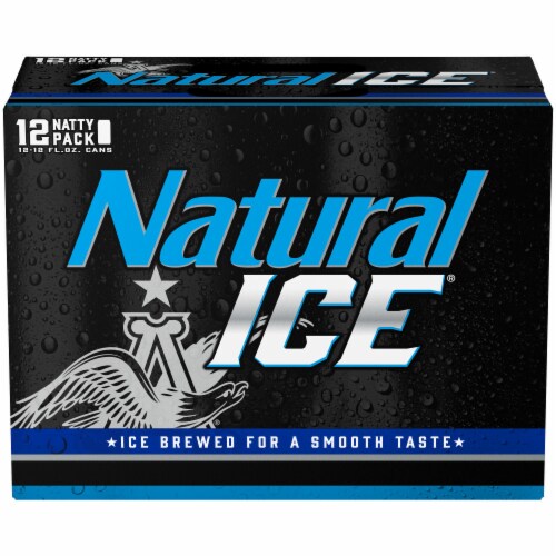 Natural Ice American Lager Beer Perspective: back