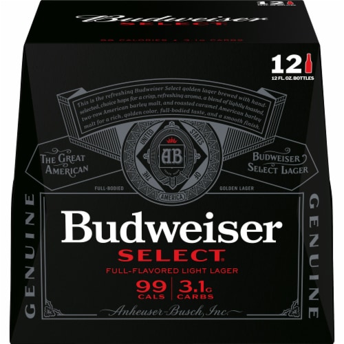 Budweiser Select Domestic Lager Beer Perspective: back