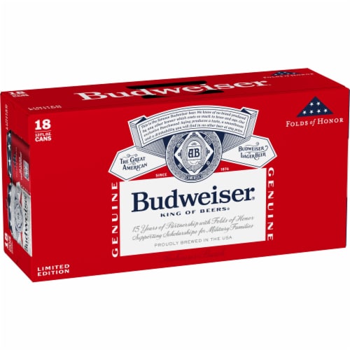 Budweiser Lager Beer Perspective: back