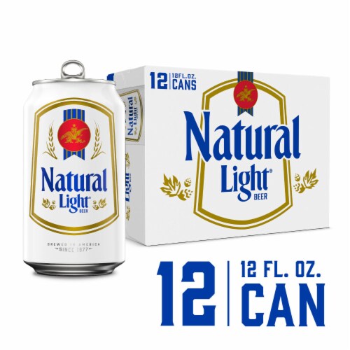 Natural Light Domestic Lager Beer Perspective: back