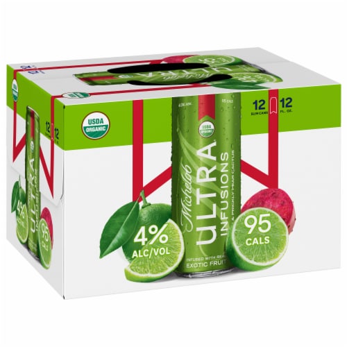 Michelob Ultra Infusions Lime & Prickly Pear Cactus Beer Perspective: back