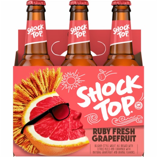 Shock Top Ruby Fresh Grapefruit Belgian-Style Wheat Ale Perspective: back