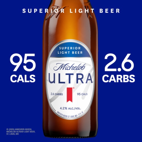 Michelob Ultra American Light Lager Beer Perspective: back