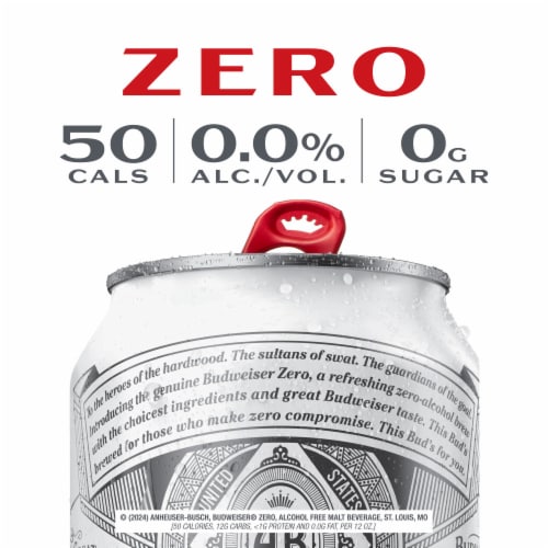 Budweiser® Zero Non-Alcoholic Beer Perspective: back
