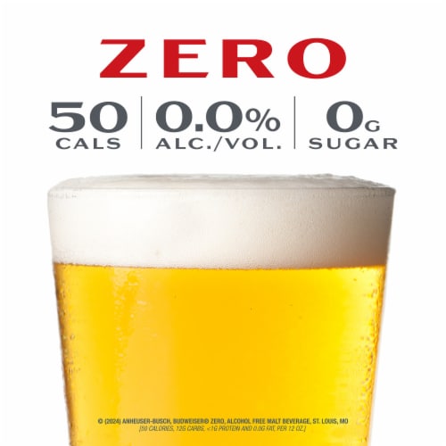 Budweiser Zero American Lager Beer Perspective: back