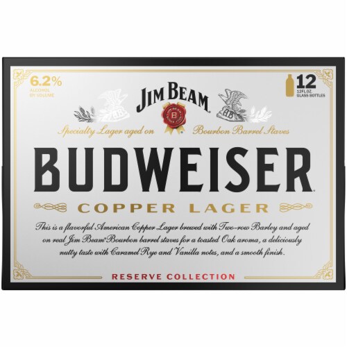 Budweiser® Jim Beam® Copper Lager Beer Perspective: back