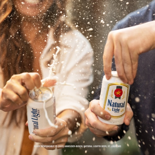 Natural Light American Light Lager Beer Perspective: back