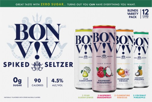 BON V!V™ Spiked Seltzer Variety Pack Perspective: back