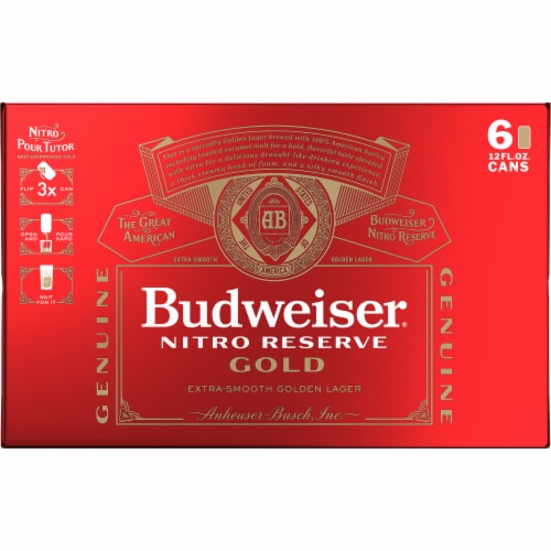 Budweiser Nitro Reserve Gold Lager Perspective: back