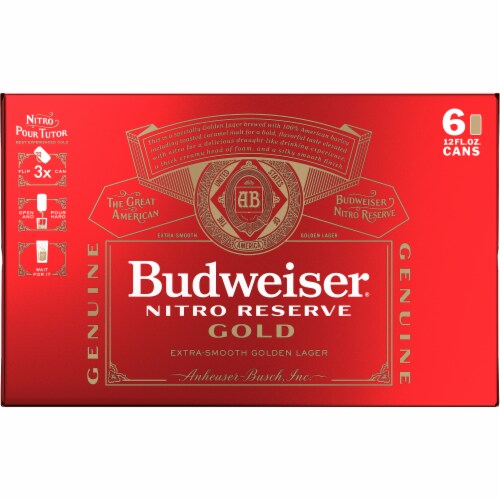 Budweiser Nitro Reserve Gold Lager Perspective: back