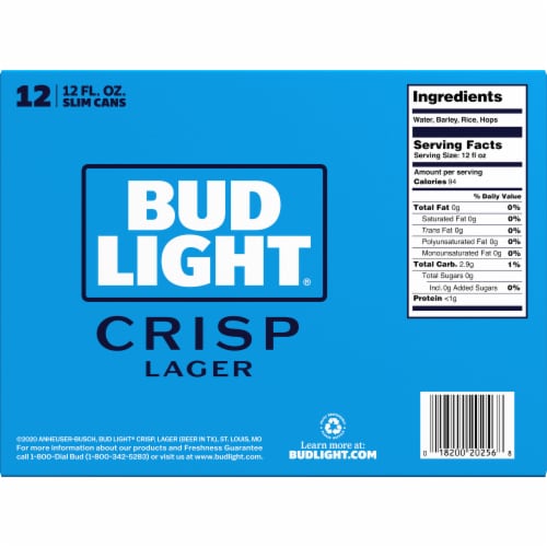 Bud Light® Crisp Lager Beer Perspective: back