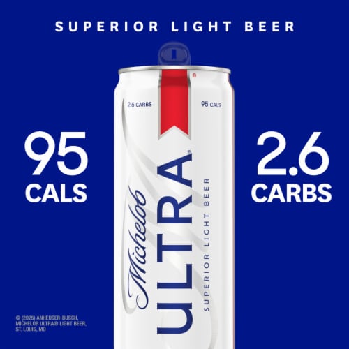 Michelob Ultra Superior American Light Lager Beer Perspective: back