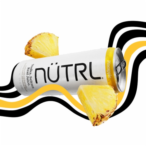 NUTRL Pineapple Vodka Hard Seltzer Perspective: back