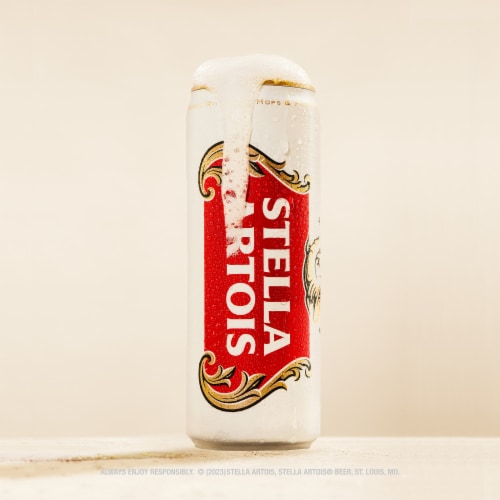 Stella Artois Premium Belgian Style Lager Beer Perspective: back
