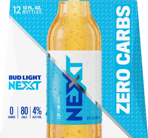 Bud Light Next Zero Carbs Beer Perspective: back