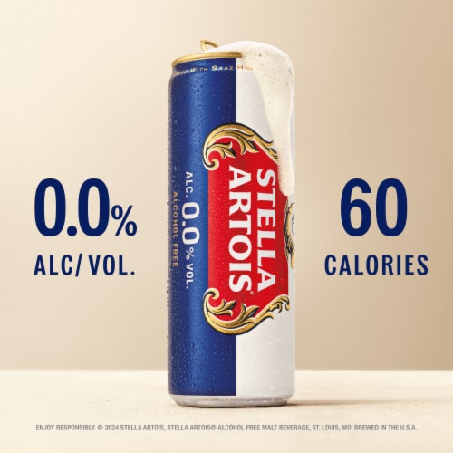 Stella Artois 0.0 Non-Alcoholic Lager Beer Perspective: back
