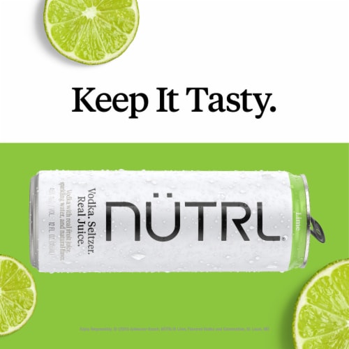 NUTRL Lime Vodka Hard Seltzer Perspective: back