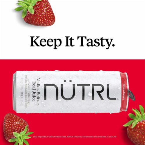 NUTRL Vodka Seltzer Strawberry Perspective: back