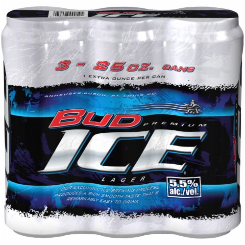 Bud Ice Beer Perspective: back