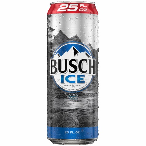 Busch Ice Beer Single Can Perspective: back