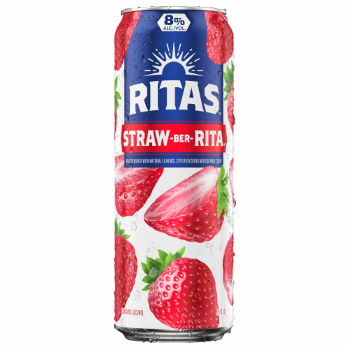 Ritas Straw-Ber-Rita Sparkling Margarita Single Can Perspective: back