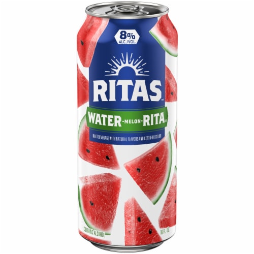 Ritas Water-melon-Rita Sparkling Margarita Malt Beverage Perspective: back